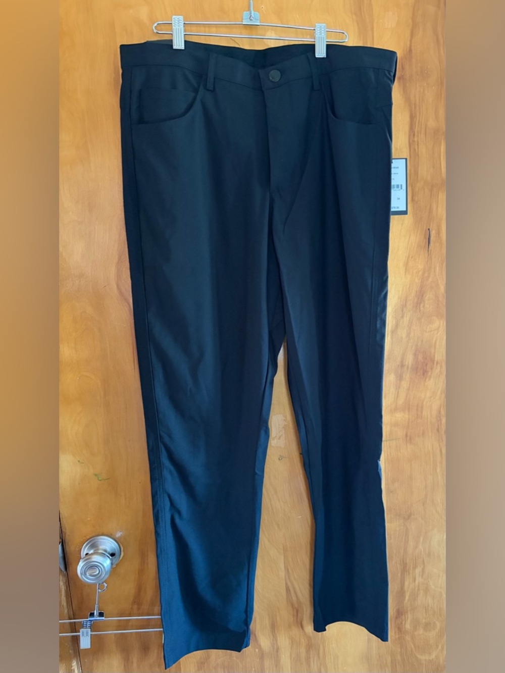 Quiksilver Men's Black Straight-Leg Dress Pants